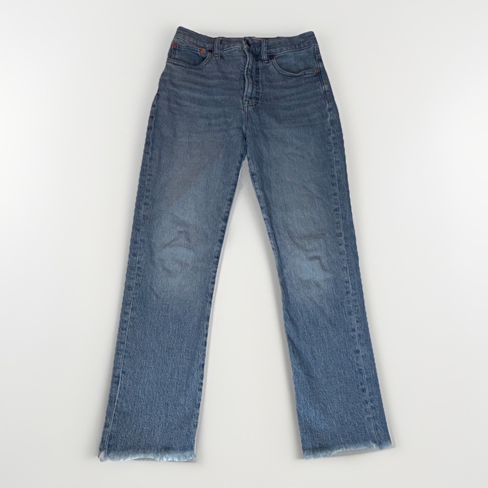 Madewell The Perfect Vintage Jean Women's 28x27 Medium Wash Blue Raw‎ Hem
